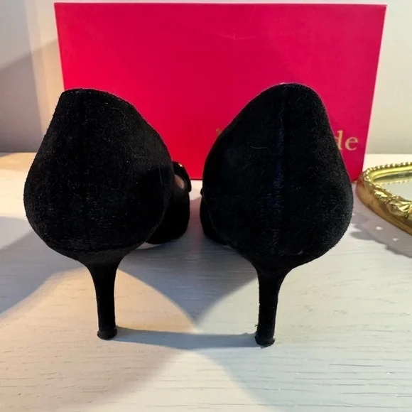 Kate Spade Justine Black Heels with Studded Embellishments - Picture 5 of 6